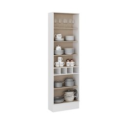 Cristaleira 2 Portas Vidro Bella Branco Mdf 70cm Carraro - 2