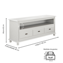 Ver imagem 4 de Rack Colonial para Tv até 65 Polegadas com 3 Gavetas - Branco Laca