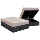 Ver imagem 1 de Cama Box Baú King: Colchão Espuma D45 Herval New Top Double Face + Base Crc Courano Gray(193x203)