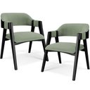 Ver imagem 1 de Kit 2 Cadeiras Sala de Jantar Estar Living Estofada Suran L02 Preto Bouclê Oliva - Lyam Decor