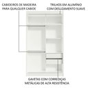 Ver imagem 6 de Guarda-roupa Solteiro Madesa Tokio 2 Portas de Correr com Espelho 2 Gavetas