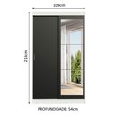 Ver imagem 4 de Guarda-roupa Solteiro Madesa Tokio 2 Portas de Correr com Espelho 2 Gavetas
