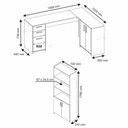 Ver imagem 3 de Conjunto para Escritório 2 Peças com Mesa de Canto em L e Armário Freijó Notável Móveis Freij