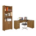 Ver imagem 1 de Conjunto para Escritório 2 Peças com Mesa de Canto em L e Armário Freijó Notável Móveis Freij