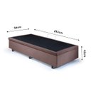 Ver imagem 2 de Cama Box Baú Solteirão 96x203x42cm Suede com Pistão a Gás