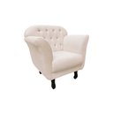Ver imagem 5 de Kit 2 Poltronas Decorativa Dália Veludo Marfim