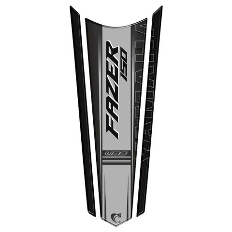 Adesivo Faixa Gravata Resinado Tanque Moto Fazer 150 Preto Preto
