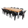 Jogo Mesa Industrial Texas 2,20m e 10 Cadeira New Diamond - 1