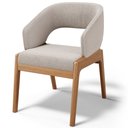 Ver imagem 5 de Kit 06 Cadeiras de Jantar e Estar Living Estofada Lince Nature L02 Bouclê Bege - Lyam Decor