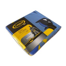 Jogo de Cama Infantil Lepper Batman Solteiro 2 Peças Microfibra Azul - 4