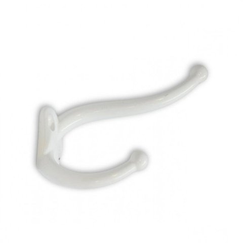 Kit 2 Cabide Gancho Duplo Grande Branco Ref. 4102 - Loth