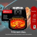 Ver imagem 2 de Fritadeira sem Óleo Air Fryer EAF42P Fritar Assar Acrílico + Aço Inox Maxxiclean Cozinha Preto