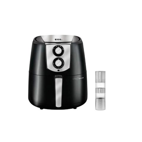 Fritadeira sem Óleo Air Fryer EAF42P Fritar Assar Acrílico + Aço Inox Maxxiclean Cozinha Preto