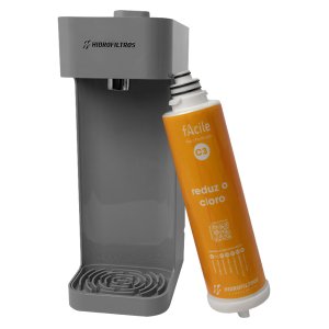 Purificador Facile C3 Cinza com Carvão Ativado Hidrofiltros