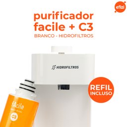 Purificador Facile C3 Branco com Carvão Ativado Hidrofiltros - 2