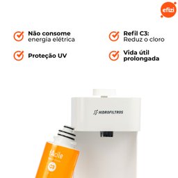 Purificador Facile C3 Branco com Carvão Ativado Hidrofiltros - 5