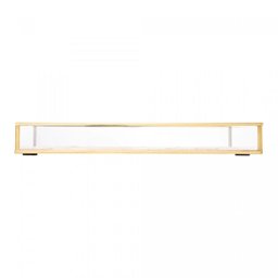 Bandeja de Metal Dourada com Palha 20cm X 30cm X 3cm - Lyor - 4