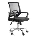 Ver imagem 5 de Kit 4 Cadeiras Escritório Giratória Atendimento Mesh Preta