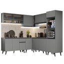 Ver imagem 3 de Armário de Cozinha Completa de Canto 445cm Cinza Nice Madesa 02