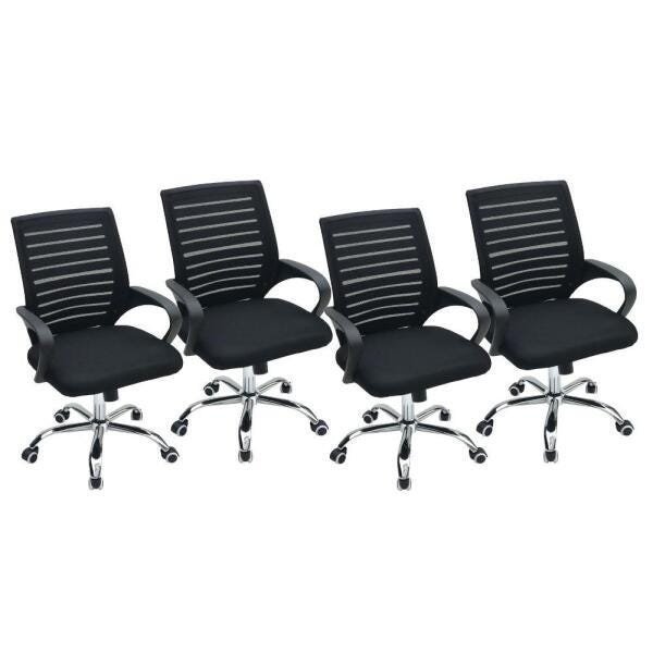 Conjunto 4 Cadeiras de Escritório Diretor Spike -Healer - 1