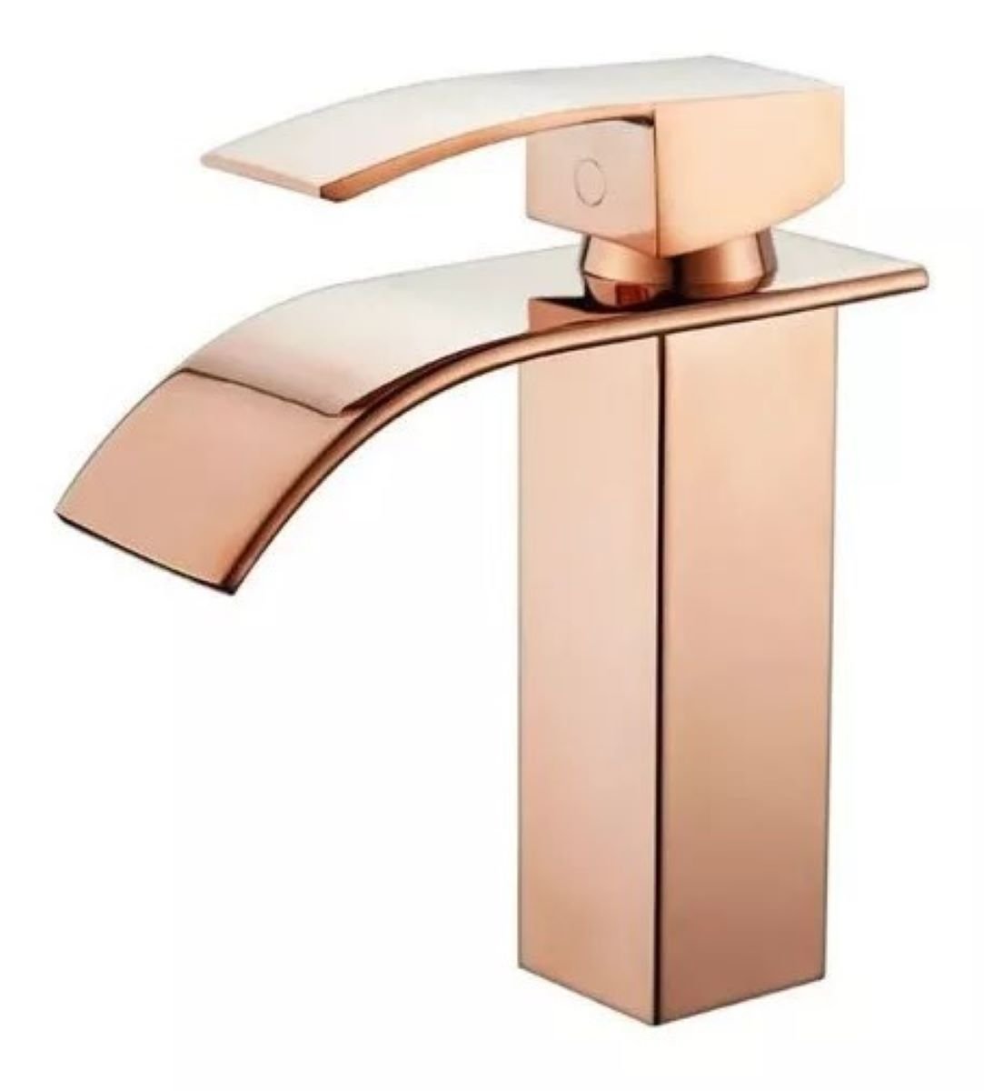 Torneira Cascata Monocomando Banheiro Lavabo Rose Gold Luxo