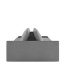 Ver imagem 6 de Sofá Ilha Modulado Milos 312cm Puff Lateral Cinza Escuro Preto Manchado Bouclê/pu G33 - Gran Belo
