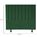 Ver imagem 3 de Cabeceira Estofada Cama Casal Queen Size 160 Cm Taís Suede Verde
