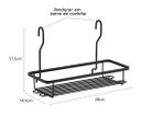 Ver imagem 2 de Suporte Aéreo Simples Porta Condimentos de Cozinha Schmitt:Preto