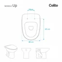 Ver imagem 3 de Tampa de Vaso em MDF Up Branco para bacia Celite