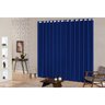 Cortina Oxford para Sala 4,00m x 2,50m para Decoração e Ilhós Varão Simples SupriLares Cor:Azul - 2
