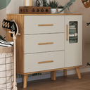 Ver imagem 2 de Cômoda Infantil Peroba Sky 1 Porta Janela Off White Amêndoa
