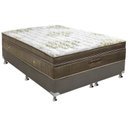 Ver imagem 1 de Cama Box Casal: Colchão Molas Ensacadas Ortobom SuperPocket Gold Ultragel + Base CRC Suede Cinza(138