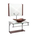 Ver imagem 2 de Gabinete de Vidro 60cm para Banheiro Cuba Chanfrada Marrom - Dahora
