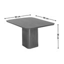 Ver imagem 4 de Conjunto: Mesa de Cozinha Maldivas Tampo Curvo 90cm+4 Cadeiras Dafne Madeira Naturale - Capuccino/