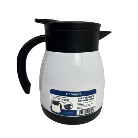 Bule Inox Elegance Garrafa Térmica para Chá Café Água 500ml Branco