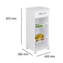 Ver imagem 3 de Fruteira 1 Gaveta 2 Cestos Branco