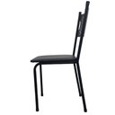 Ver imagem 5 de Kit 2 Cadeira para Cozinha Mc Jantar Tubular Almofadada Medcombo Preto Estrutura Preta com Assento P