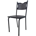 Ver imagem 2 de Kit 2 Cadeira para Cozinha Mc Jantar Tubular Almofadada Medcombo Preto Estrutura Preta com Assento P