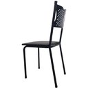 Ver imagem 6 de Kit 2 Cadeira para Cozinha Mc Jantar Tubular Almofadada Medcombo Preto Estrutura Preta com Assento P