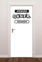 Ver imagem 1 de Adesivo De Gamer para Porta - Gamer Jogando