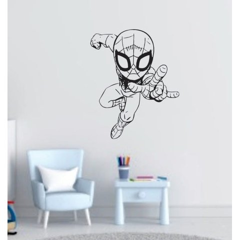 Adesivo De Parede Homem Aranha Preto