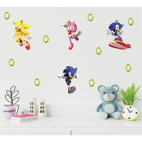 Adesivo De Parede Sonic - Turma do Sonic
