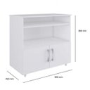 Ver imagem 3 de Balcão de Cozinha Multiuso 2 Portas Branco