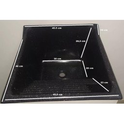 Balcão Lavação 100% Mdf Branco Bp com Tanque Marmorite Preto 30 L - 5