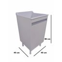 Ver imagem 2 de BALCÃO LAVAÇÃO 100% MDF BRANCO BP COM TANQUE MARMORITE BRANCO 30 L