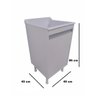 BALCÃO LAVAÇÃO 100% MDF BRANCO BP COM TANQUE MARMORITE BRANCO 30 L - 2