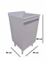 Ver imagem 2 de BALCÃO LAVAÇÃO 100% MDF BRANCO BP COM TANQUE MARMORITE BRANCO 30 L