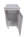 Ver imagem 3 de BALCÃO LAVAÇÃO 100% MDF BRANCO BP COM TANQUE MARMORITE BRANCO 30 L