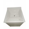 BALCÃO LAVAÇÃO 100% MDF BRANCO BP COM TANQUE MARMORITE BRANCO 30 L - 4