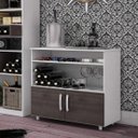 Ver imagem 1 de Balcão de Cozinha Multiuso 2 Portas Branco/Carvalho